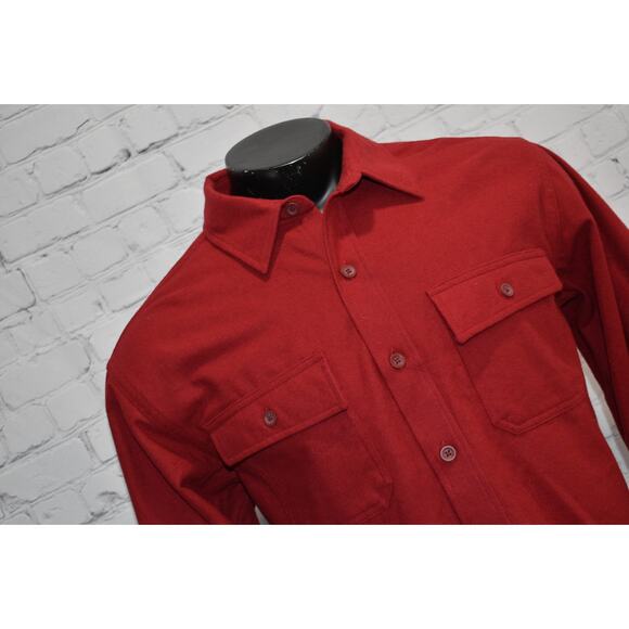 L.L. Bean Red Casual Button Down Shirt - Picture 2 of 7